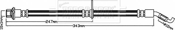 Borg & Beck BBH8217 - Тормозной шланг unicars.by