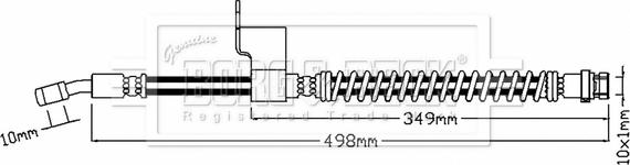 Borg & Beck BBH8790 - Тормозной шланг unicars.by