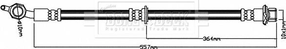 Borg & Beck BBH7969 - Тормозной шланг unicars.by