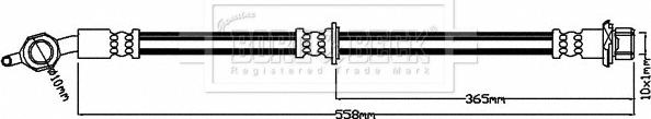 Borg & Beck BBH7968 - Тормозной шланг unicars.by