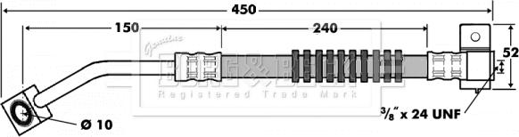 Borg & Beck BBH7412 - Тормозной шланг unicars.by