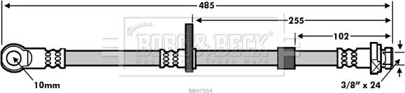 Borg & Beck BBH7554 - Тормозной шланг unicars.by