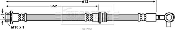 Borg & Beck BBH7657 - Тормозной шланг unicars.by