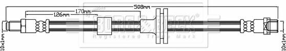 Borg & Beck BBH7086 - Тормозной шланг unicars.by