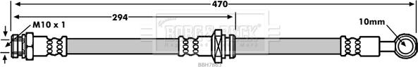 Borg & Beck BBH7863 - Тормозной шланг unicars.by