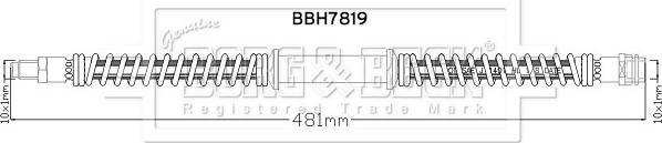 Borg & Beck BBH7819 - Тормозной шланг unicars.by