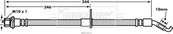 Borg & Beck BBH7875 - Тормозной шланг unicars.by