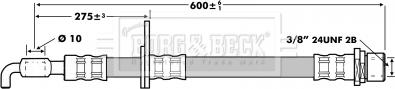 Borg & Beck BBH7214 - Тормозной шланг unicars.by