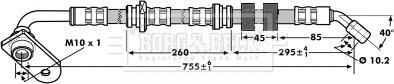 Borg & Beck BBH7210 - Тормозной шланг unicars.by