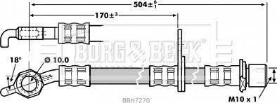 Borg & Beck BBH7270 - Тормозной шланг unicars.by