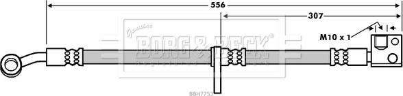 Borg & Beck BBH7753 - Тормозной шланг unicars.by