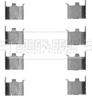 Borg & Beck BBK1157 - Комплектующие для колодок дискового тормоза unicars.by