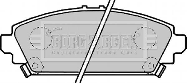 Borg & Beck BBP1995 - Тормозные колодки, дисковые, комплект unicars.by