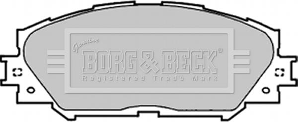 Borg & Beck BBP1991 - Тормозные колодки, дисковые, комплект unicars.by