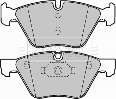 Borg & Beck BBP1945 - Тормозные колодки, дисковые, комплект unicars.by