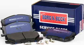 Borg & Beck BBP1901 - Тормозные колодки, дисковые, комплект unicars.by