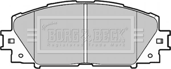 Borg & Beck BBP1987 - Тормозные колодки, дисковые, комплект unicars.by