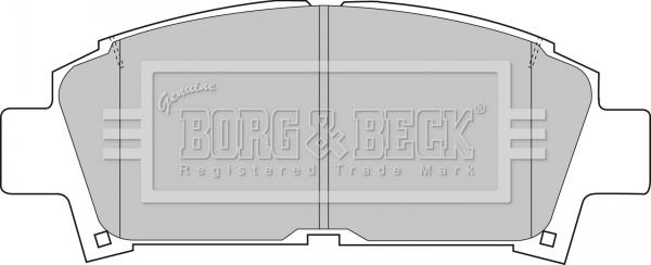 Borg & Beck BBP1440 - Тормозные колодки, дисковые, комплект unicars.by