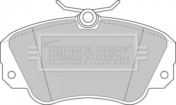 Borg & Beck BBP1448 - Тормозные колодки, дисковые, комплект unicars.by