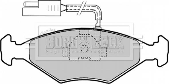 Borg & Beck BBP1456 - Тормозные колодки, дисковые, комплект unicars.by