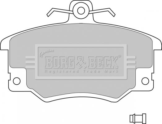 Borg & Beck BBP1410 - Тормозные колодки, дисковые, комплект unicars.by