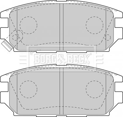 Borg & Beck BBP1489 - Тормозные колодки, дисковые, комплект unicars.by