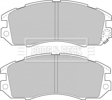 Borg & Beck BBP1480 - Тормозные колодки, дисковые, комплект unicars.by