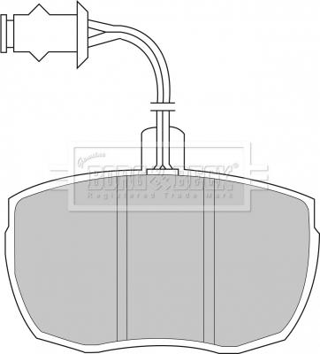 Borg & Beck BBP1481 - Тормозные колодки, дисковые, комплект unicars.by