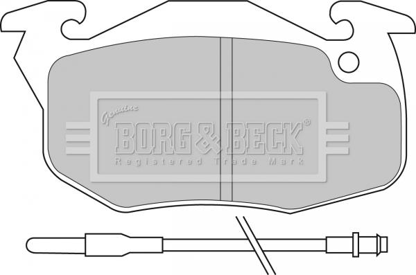 Borg & Beck BBP1425 - Тормозные колодки, дисковые, комплект unicars.by