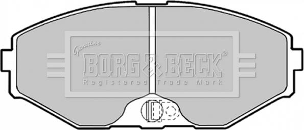 Borg & Beck BBP1598 - Тормозные колодки, дисковые, комплект unicars.by