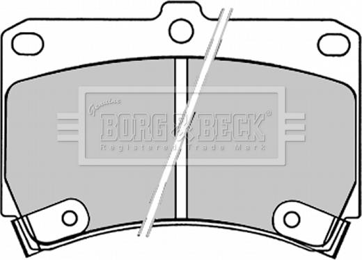 Borg & Beck BBP1520 - Тормозные колодки, дисковые, комплект unicars.by