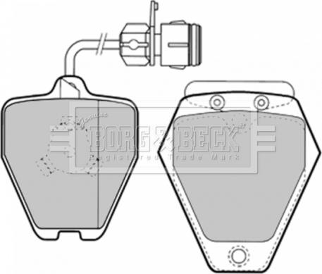 Borg & Beck BBP1577 - Тормозные колодки, дисковые, комплект unicars.by