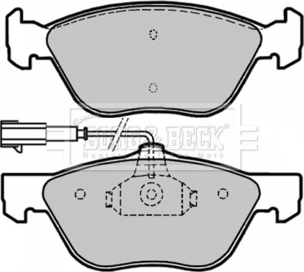 Borg & Beck BBP1654 - Тормозные колодки, дисковые, комплект unicars.by