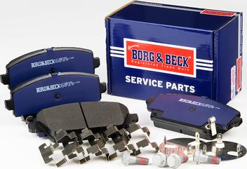 Borg & Beck BBP1652 - Тормозные колодки, дисковые, комплект unicars.by