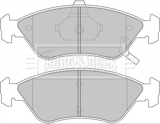 Borg & Beck BBP1661 - Тормозные колодки, дисковые, комплект unicars.by