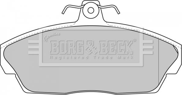 Borg & Beck BBP1662 - Тормозные колодки, дисковые, комплект unicars.by