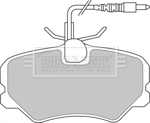 Borg & Beck BBP1608 - Тормозные колодки, дисковые, комплект unicars.by