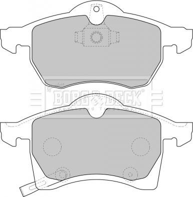 Borg & Beck BBP1612 - Тормозные колодки, дисковые, комплект unicars.by