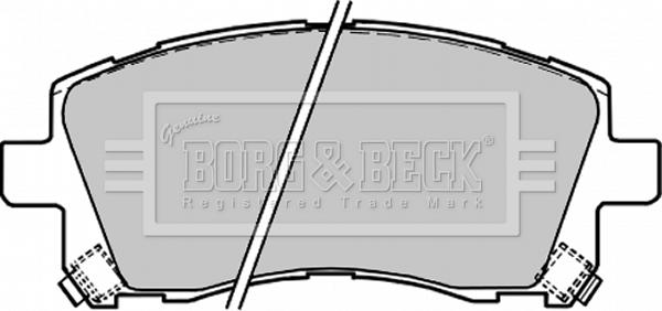 Borg & Beck BBP1680 - Тормозные колодки, дисковые, комплект unicars.by