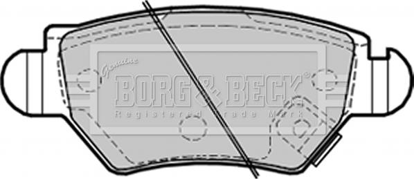 Borg & Beck BBP1687 - Тормозные колодки, дисковые, комплект unicars.by