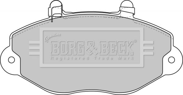 Borg & Beck BBP1625 - Тормозные колодки, дисковые, комплект unicars.by