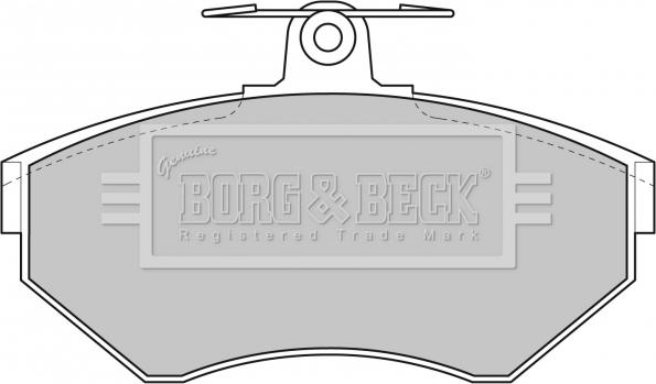 Borg & Beck BBP1620 - Тормозные колодки, дисковые, комплект unicars.by