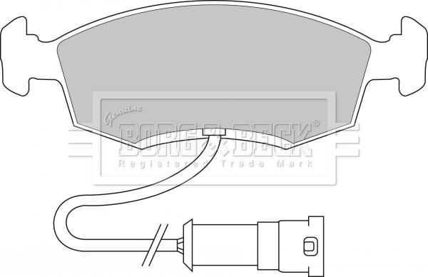 Borg & Beck BBP1096 - Тормозные колодки, дисковые, комплект unicars.by