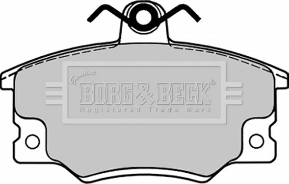 Borg & Beck BBP1090 - Тормозные колодки, дисковые, комплект unicars.by