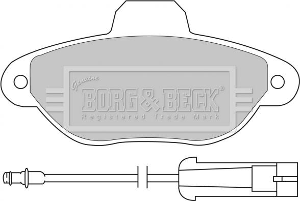 Borg & Beck BBP1059 - Тормозные колодки, дисковые, комплект unicars.by