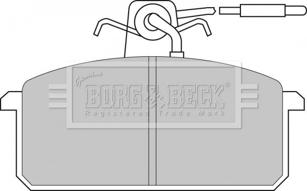 Borg & Beck BBP1015 - Тормозные колодки, дисковые, комплект unicars.by