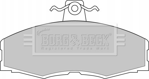 Borg & Beck BBP1080 - Тормозные колодки, дисковые, комплект unicars.by