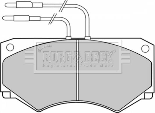 Borg & Beck BBP1039 - Тормозные колодки, дисковые, комплект unicars.by