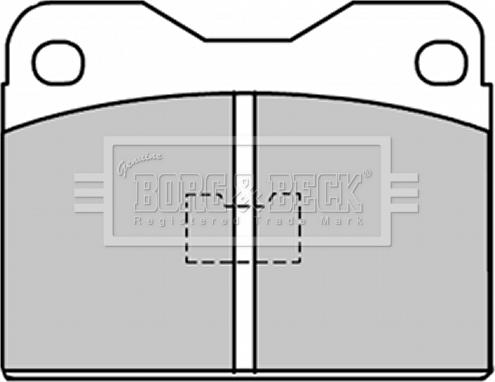 Borg & Beck BBP1033 - Тормозные колодки, дисковые, комплект unicars.by