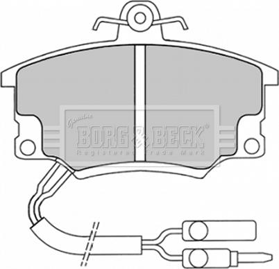 Borg & Beck BBP1037 - Тормозные колодки, дисковые, комплект unicars.by